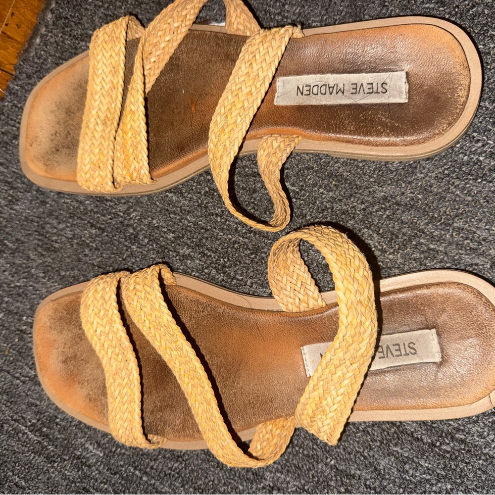 Steve Madden Women's Braided Tan Sandals